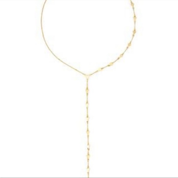 LILI CLASPE lariat necklace gold asymmetrical triangle - Picture 3 of 5